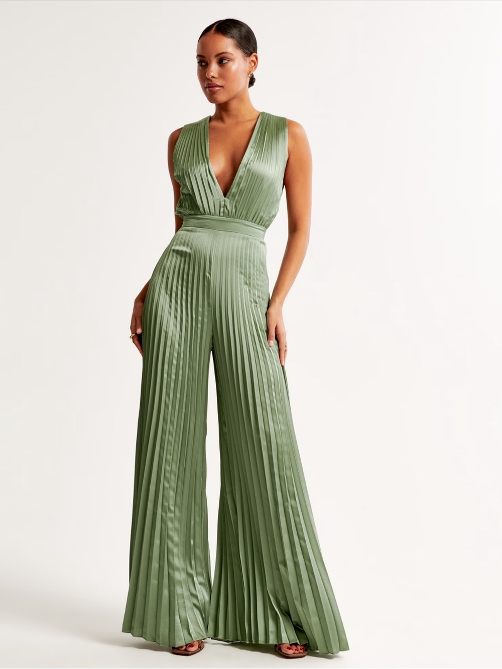 Abercrombie & Fitch Giselle Pleated Jumpsuit